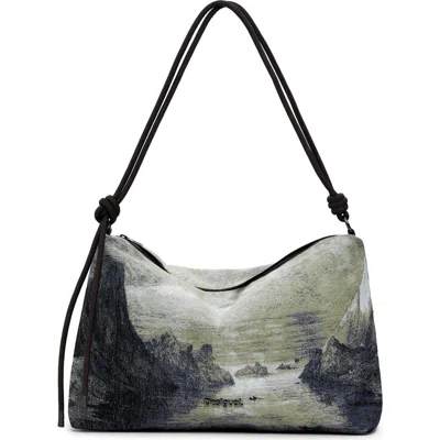 Desigual Print Shoulder Bag In Gray