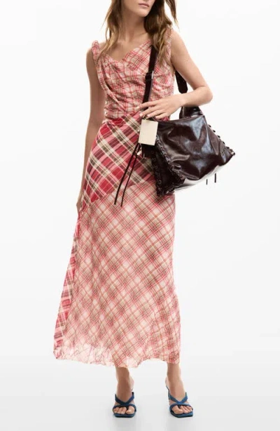 Desigual Print Sleeveless Flare Maxi Dress In Multi