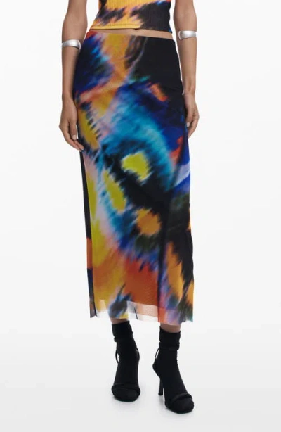 DESIGUAL DESIGUAL PRINT TUBE MAXI SKIRT