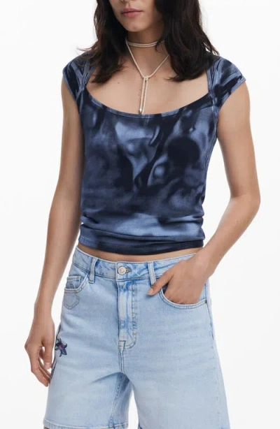 DESIGUAL DESIGUAL PRINTED ABSTRACT T-SHIRT
