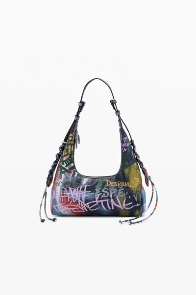 Desigual Printed Arty Bag In Multi