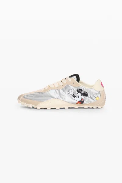 Desigual Printed Disney Sneakers In Silver