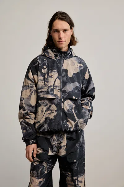 Desigual Printed Gaugin Jacket In Black