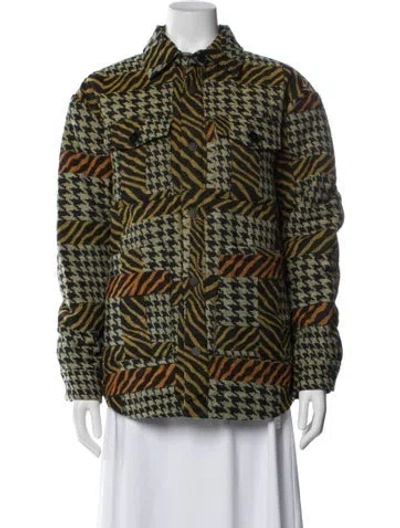Pre-owned Desigual Printed Jacket In Green
