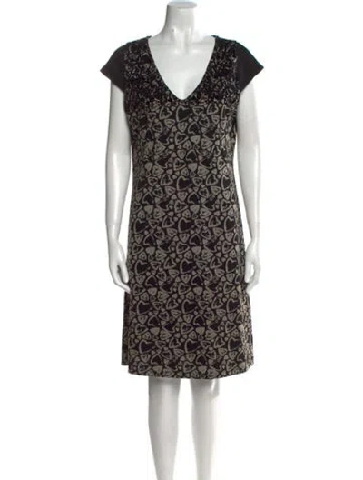 Pre-owned Desigual Printed Knee-length Dress In Black