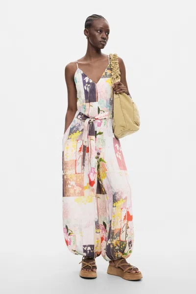 Desigual Printed Long Dress In Multi