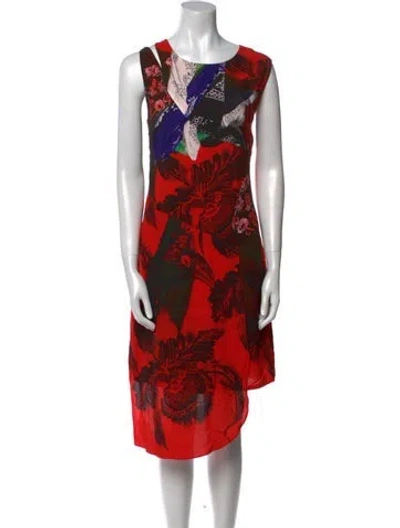 Pre-owned Desigual Printed Midi Length Dress In Red