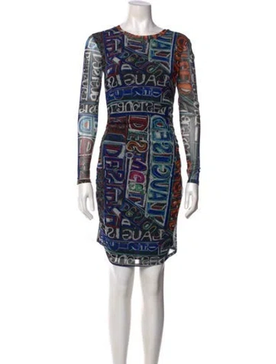 Pre-owned Desigual Printed Mini Dress In Multi