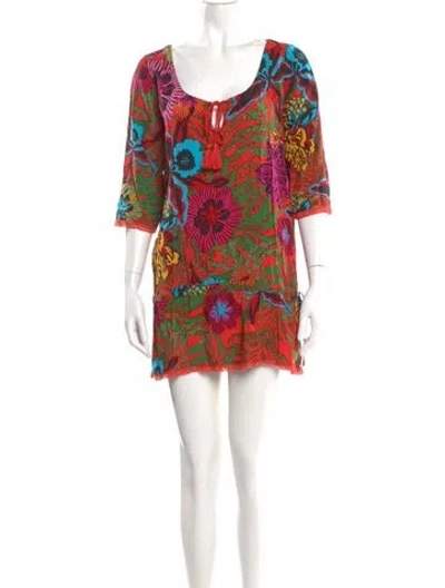 Pre-owned Desigual Printed Mini Dress In Red