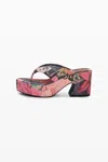 Desigual Printed Platform Sandal In Multi