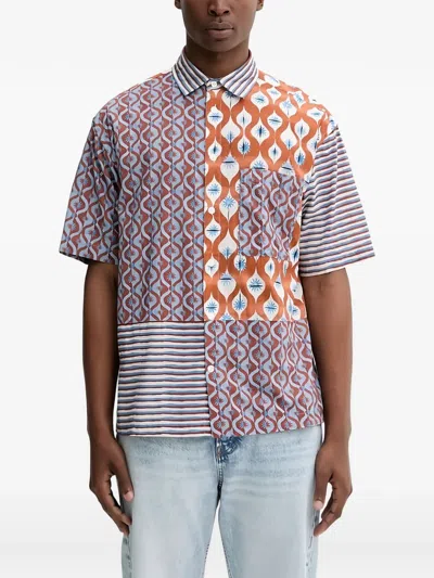 Desigual Printed Short-sleeve Shirt In Animal Print