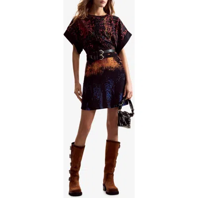 Desigual Printed T-shirt Minidress In Multi