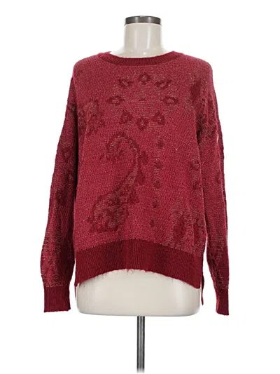 Pre-owned Desigual Pullover Sweater In Burgundy