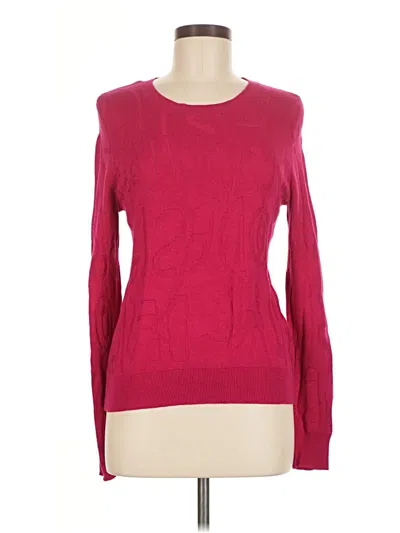 Pre-owned Desigual Pullover Sweater In Burgundy