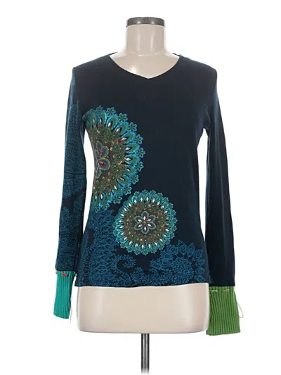 Pre-owned Desigual Pullover Sweater In Teal