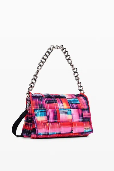 Desigual Quilted Crossbody Bag In Material Finishes