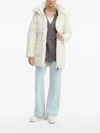 Desigual Quilted Hooded Jacket In Neutral