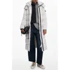 Desigual Quilted Puffer Longline Coat With Removable Hood In White