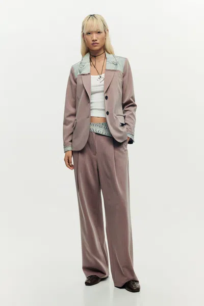 Desigual Recycled Pink Trousers In Neutral