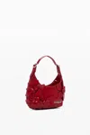 Desigual 花のアップリケ付き小さなバッグ In Red