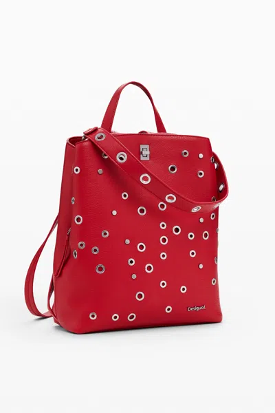 Desigual スタッズ付き中型リュックサック In Gold