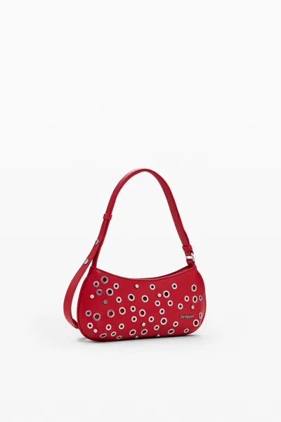 Desigual スタッズ付きハンドバッグ In Red