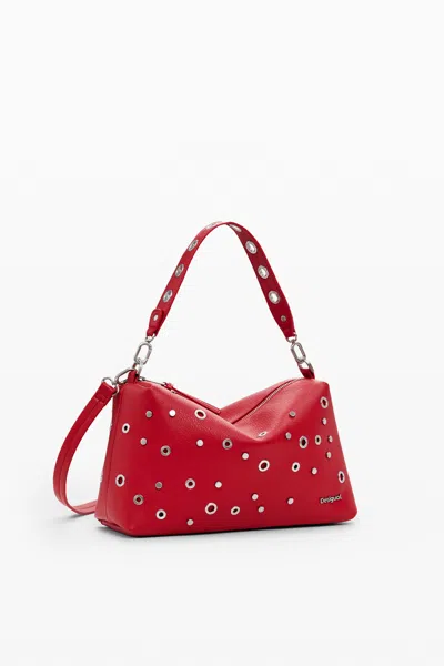 Desigual スタッズ付きハンドバッグ In Red
