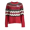 Desigual Red Polyester Sweater In Multi