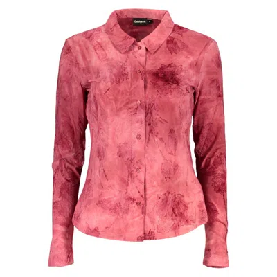 Desigual Red Polyester Womens Shirt In Pink