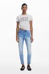 Desigual Regular Basic Jeans In Blue