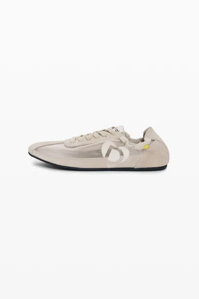 Desigual Retro Leather Sneakers In White