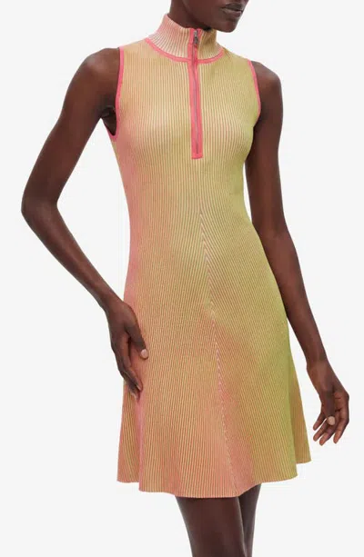 Desigual Rib Knit Sleeveless Dress In Yellow