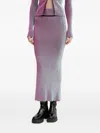 Desigual Ribbed Midi Skirt In Pink