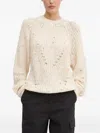 Desigual Confetti Ribbed Sweater In Neutral