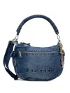 Desigual Rope-handle Denim Shoulder Bag In Blue
