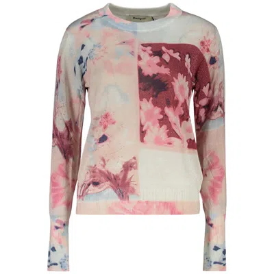 Desigual Rosa Viscosa Women Sweater In Pink