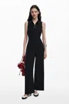 Desigual Ruched Jumpsuit In Black