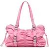 Desigual Ruched Shoulder Bag In Pink