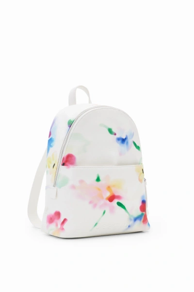 Desigual S Floral Backpack In White