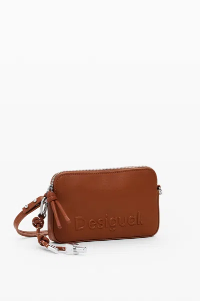 Desigual S Logo Wallet In Brown