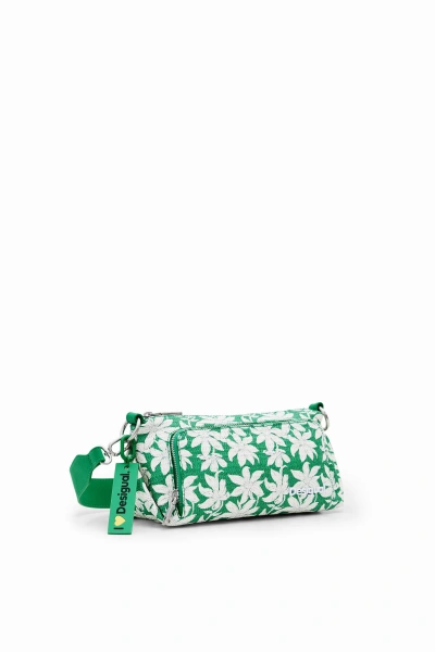 Desigual S Textured Floral Crossbody Bag In Green