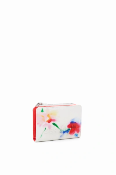 Desigual S Watercolour Floral Wallet In White