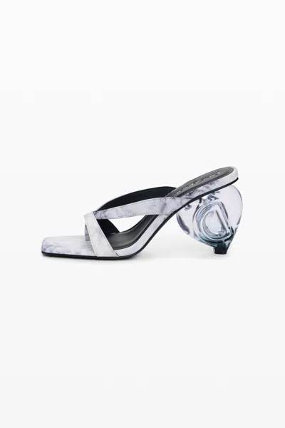 Desigual Sandalia Tacón Corazón In Silver