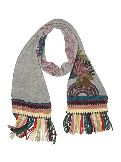 Pre-owned Desigual Scarf In Gray