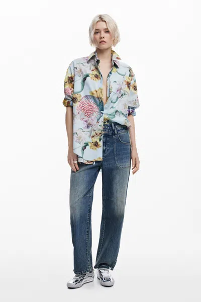 Desigual Shirt Designed By Mr. Christian Lacroix In Blue