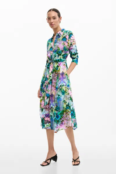 Desigual Shirt Dress Garden In Multi