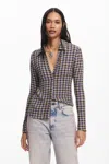 Desigual Niigata Plaid Button-up Shirt In Red
