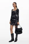 Desigual Short Dress With Square Neckline In Black