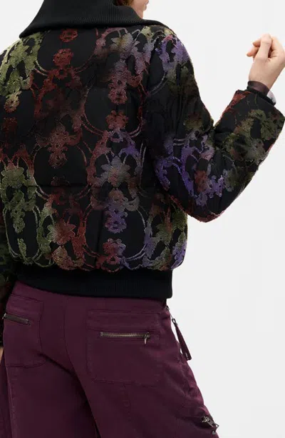 Desigual Short Padded Puffer Coat In Multi