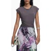 Desigual Short Sleeve A-line Dress In Gray